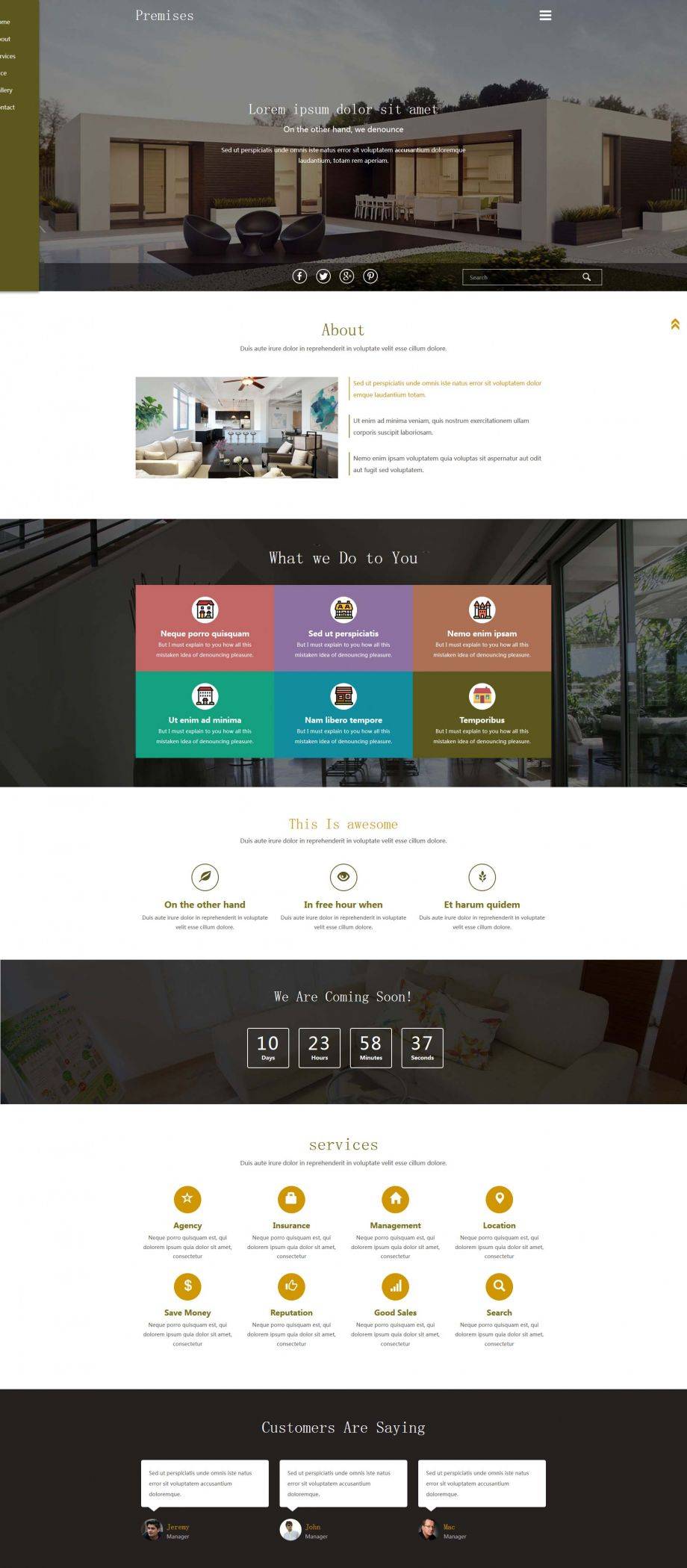 Bootstra响应式的房产交易中心企业网站模板