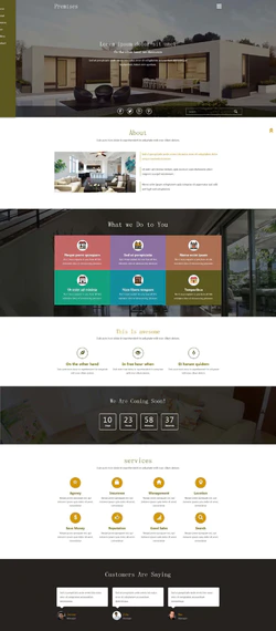 Bootstra响应式的房产交易中心企业网站模板
