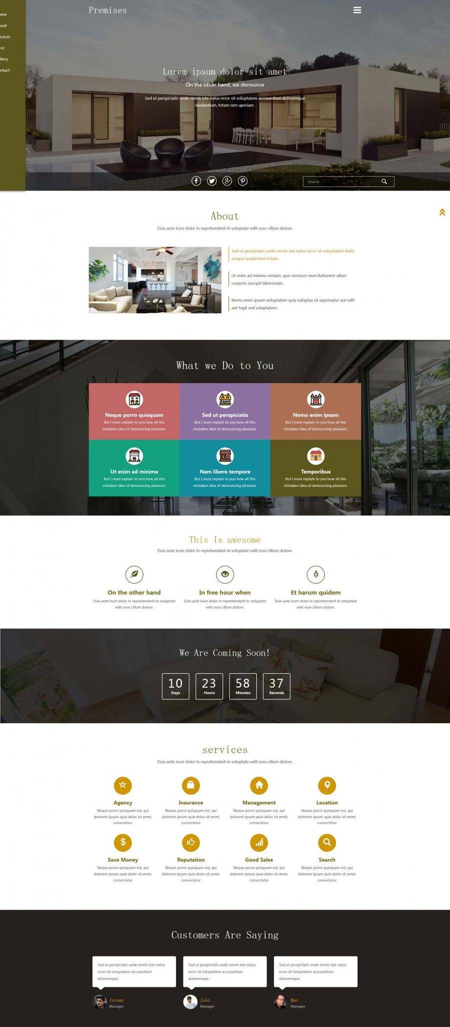 Bootstra响应式的房产交易中心企业网站模板封面图