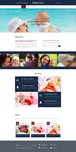 Bootstra响应式的婴儿护理服务中心网站模板