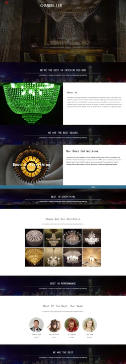 Bootstra响应式的灯饰设计展示网站模板