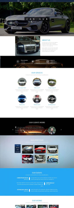 Bootstra响应式的高级汽车服务网站模板封面图