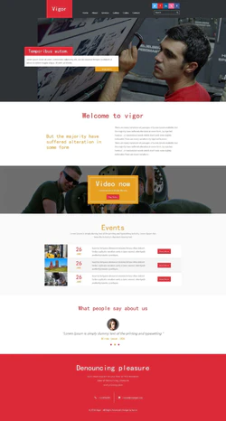Bootstra红色简洁响应式的机械工程研发网站模板