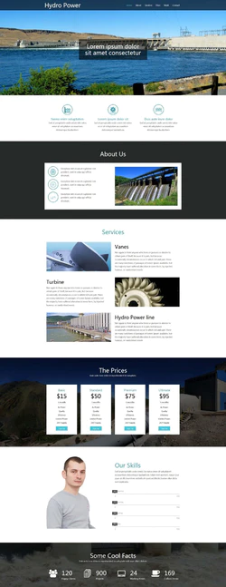 Bootstra响应式的水力发电能源项目网站模板