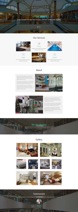 Bootstra响应式的商场室内设计网站模板