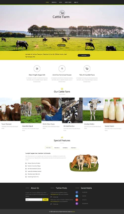 Bootstra响应式的奶牛养殖生产网站模板