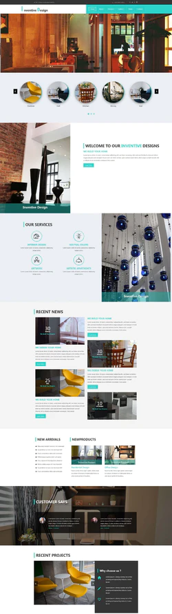 Bootstra响应式的时尚软装家居设计企业网站模板