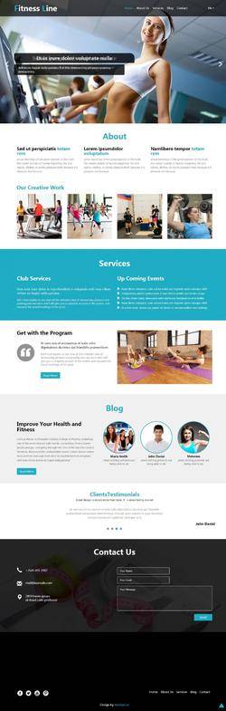 H5瑜伽健身中心运动俱乐部网站单页展示模板