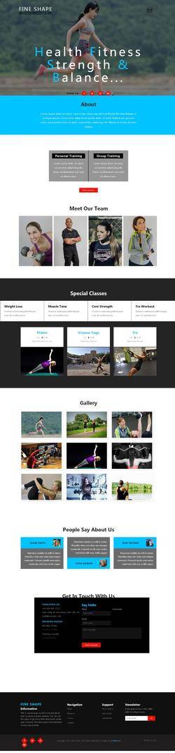 H5运动健身美体体育馆网站宣传模板