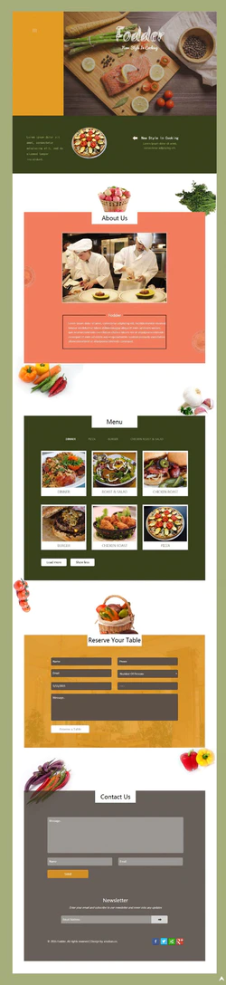 HTML西式餐饮美食店网站模板