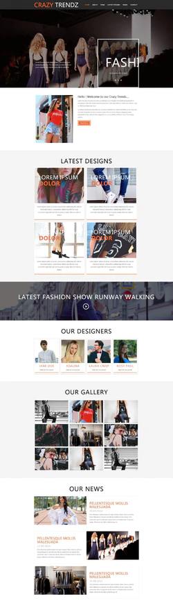 Bootstra响应式的时尚潮流时装行业网站模板