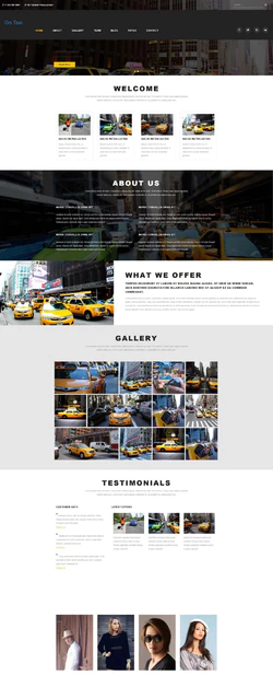 Bootstra响应式的出租车交通服务企业网站模板