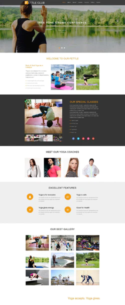 Bootstra响应式的女性瑜伽俱乐部整站网站模板
