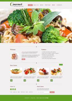 HTML西式美食特色餐厅网站模板