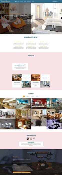 Bootstra黄色简洁响应式的创意室内装饰设计企业网站模板
