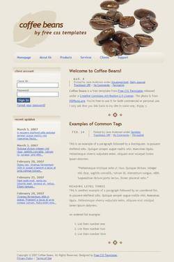 H5咖啡豆主题个人博客网站模板