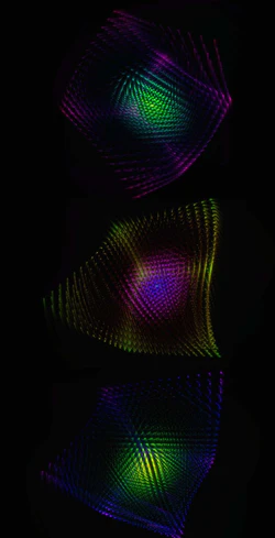 canvas绘制带有科幻感的粒子渐变3D立方体旋转动画效果