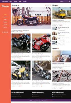 HTML扁平化摩托车展示网站平台模板