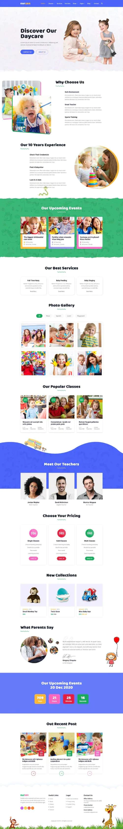 H5幼儿学前教育机构网站模板