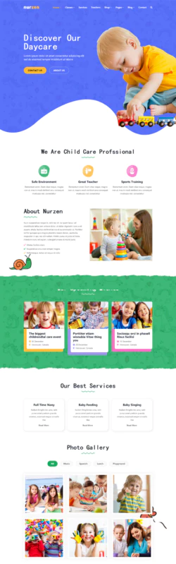 幼儿园教育机构html静态网站模板