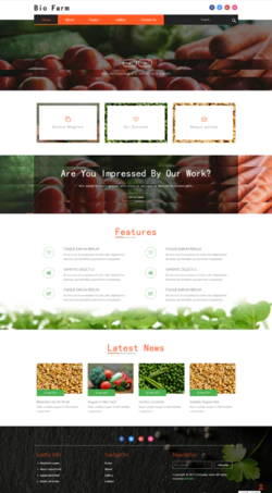 HTML有机食品蔬菜水果种植网站静态模板