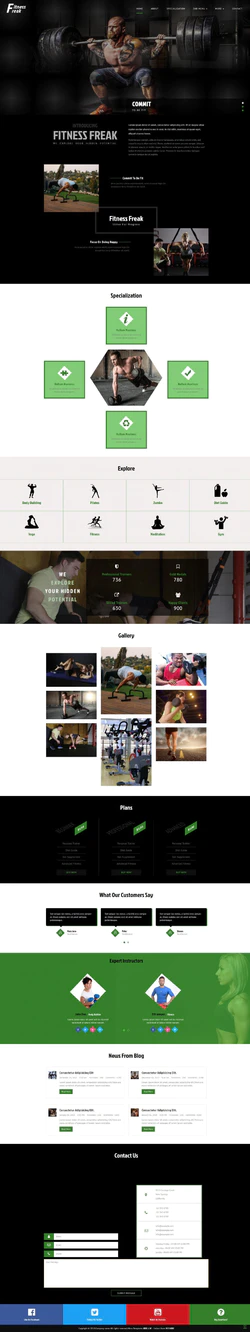 美体健身教练私教平台网站首页模板