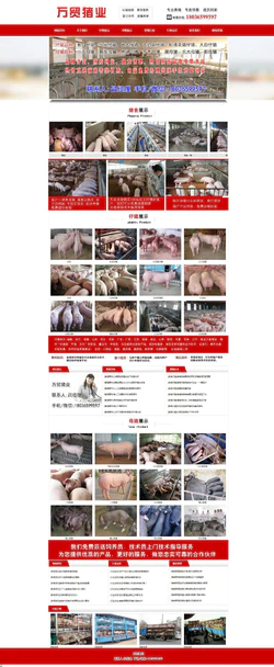 大型种猪养殖厂生态建设公司网站模板