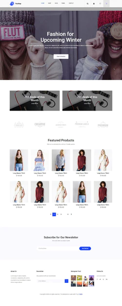 品牌服饰服装设计制作企业网站推广模板