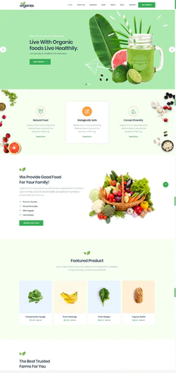 水果蔬菜种植销售网站模板