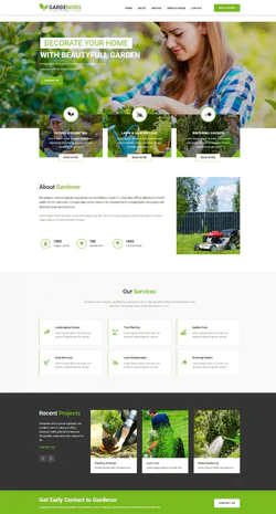 绿色园林绿化养护资讯网站模板