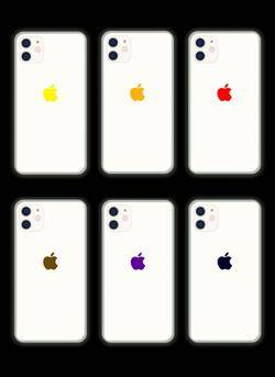 iPhone11手机背面苹果图标颜色自由变化特效