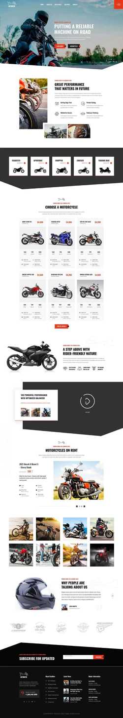 高端品牌摩托车销售公司网站HTML模板
