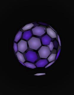  3D立体旋转紫色网状球动画特效