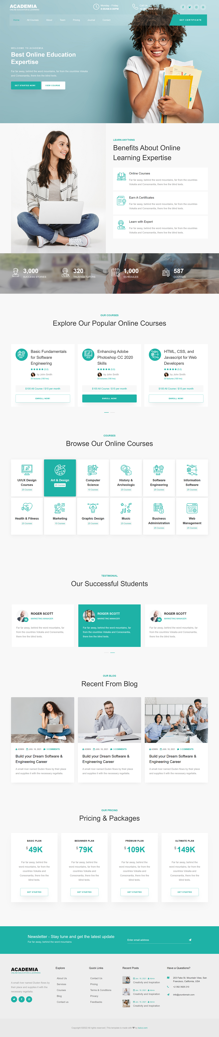 教育培训机构青春版_学术教育服务机构网站模板