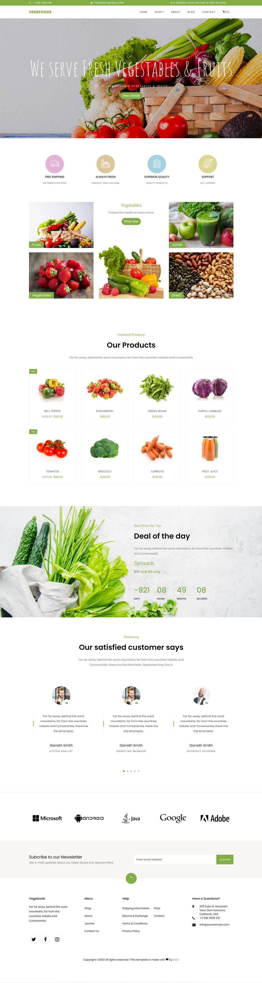 水果生鲜响应式网站模板_蔬菜瓜果电商服务HTML代码