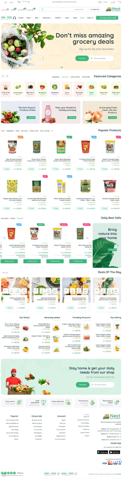 蔬菜水果零食等食用品在线购物超市商城模板封面图
