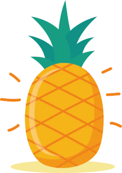 夏季水果菠萝卡通矢量素材