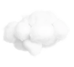 棉花团形状半透明白云装饰元素