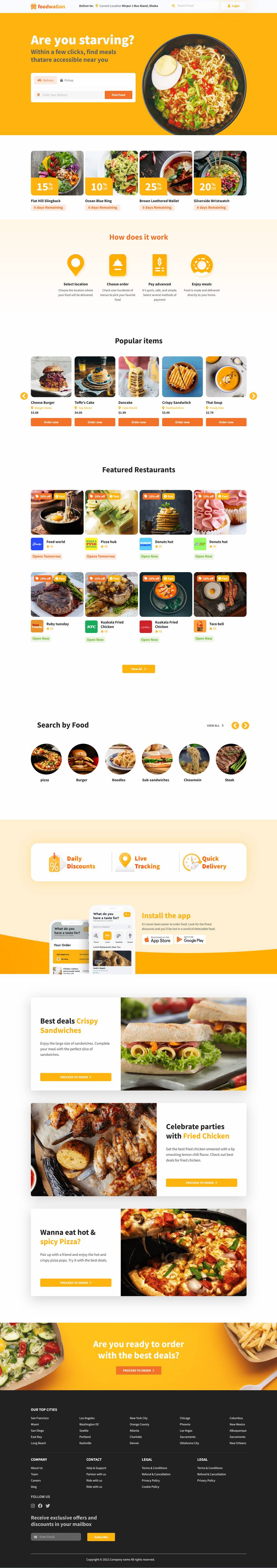 Bootstrap在线订餐服务系统网站模板