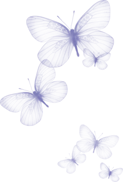 飞舞的紫色手绘蝴蝶PNG元素