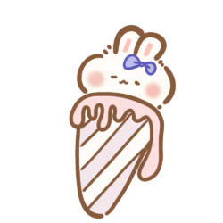 可爱软萌冰淇凌兔兔甜筒装饰元素