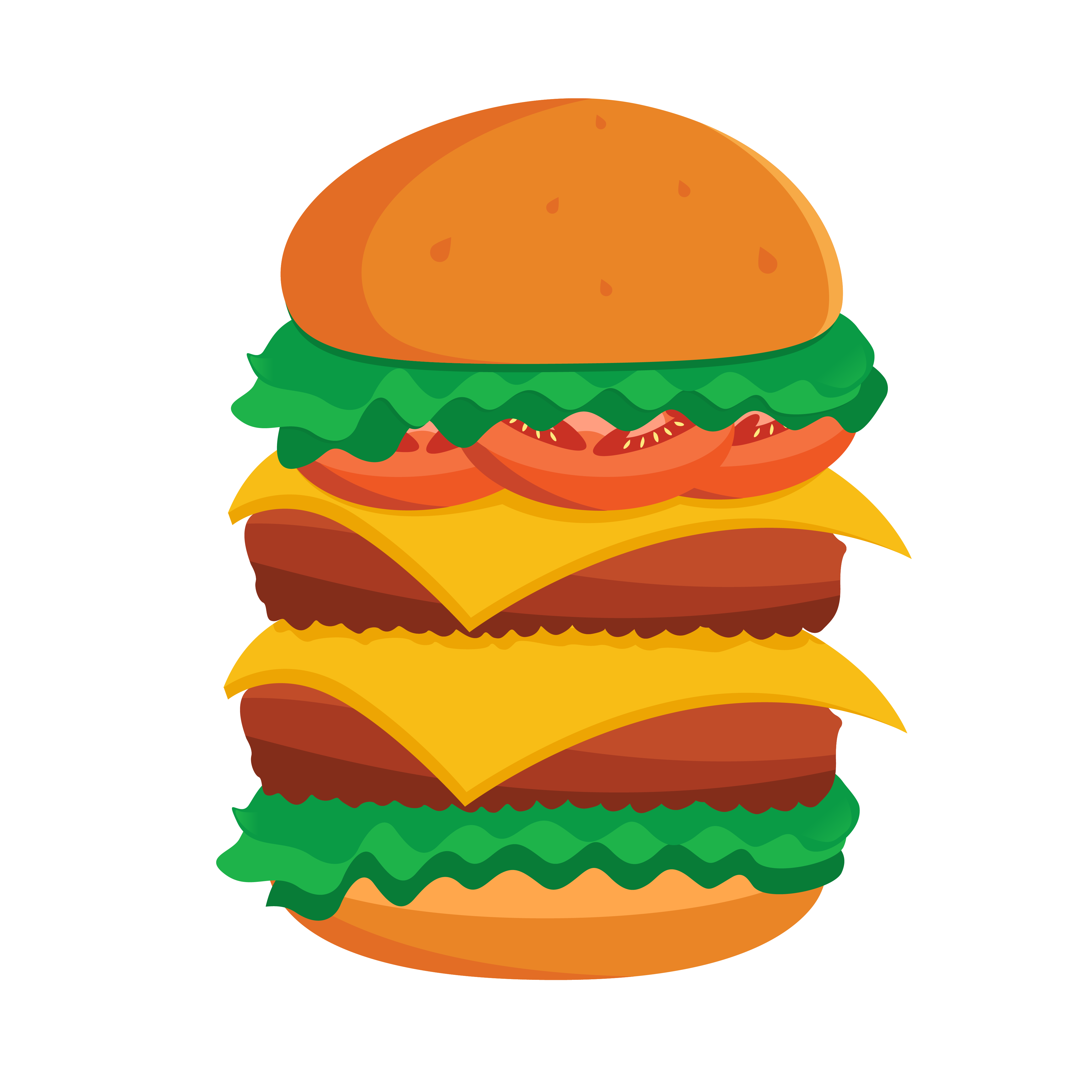 卡通可爱汉堡包装饰元素