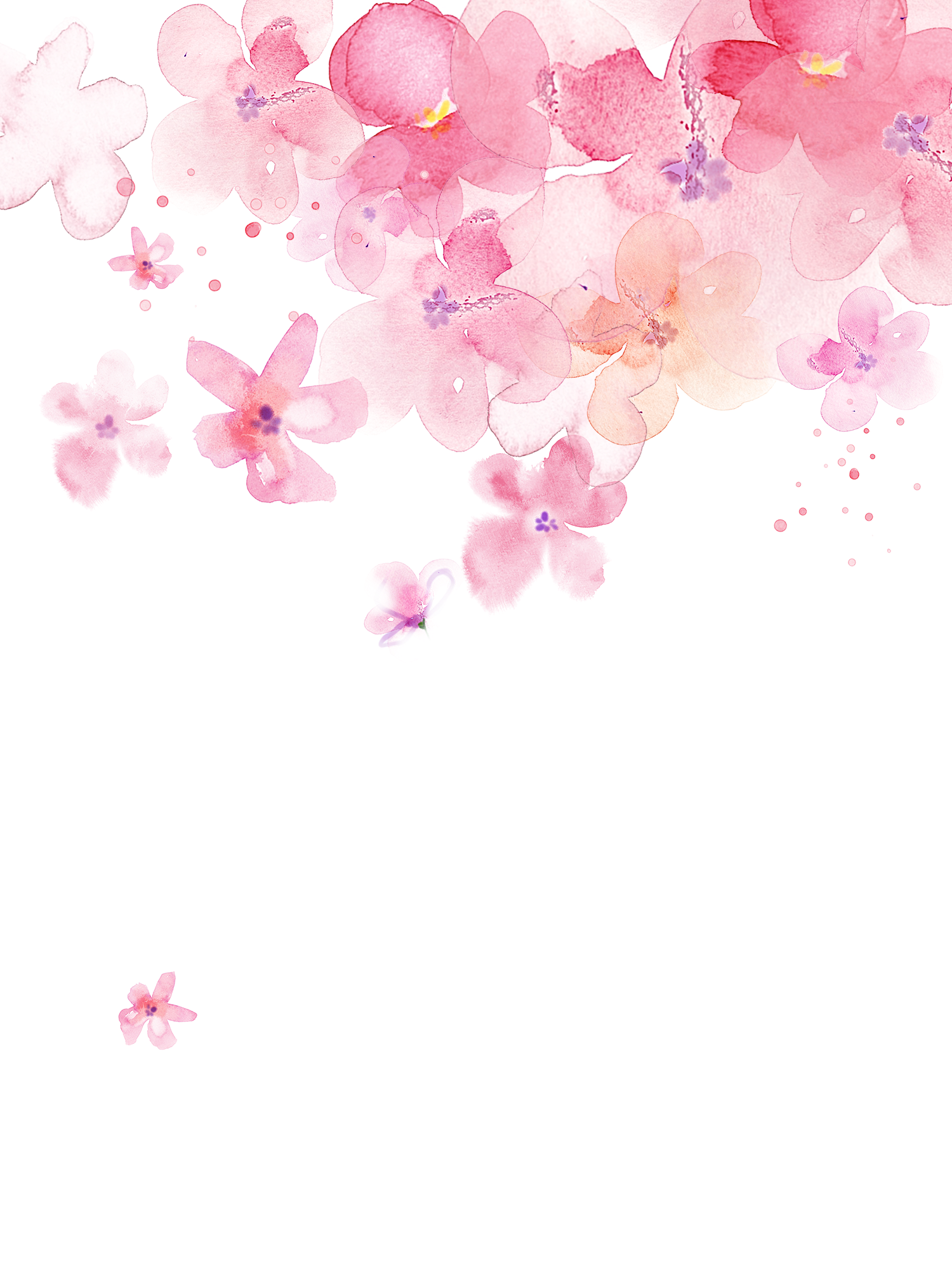 粉色樱花装饰元素