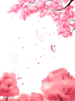 樱花桃花林装饰元素