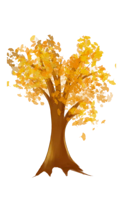立秋金黄银杏树装饰元素