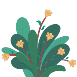 茂盛植物花装饰元素