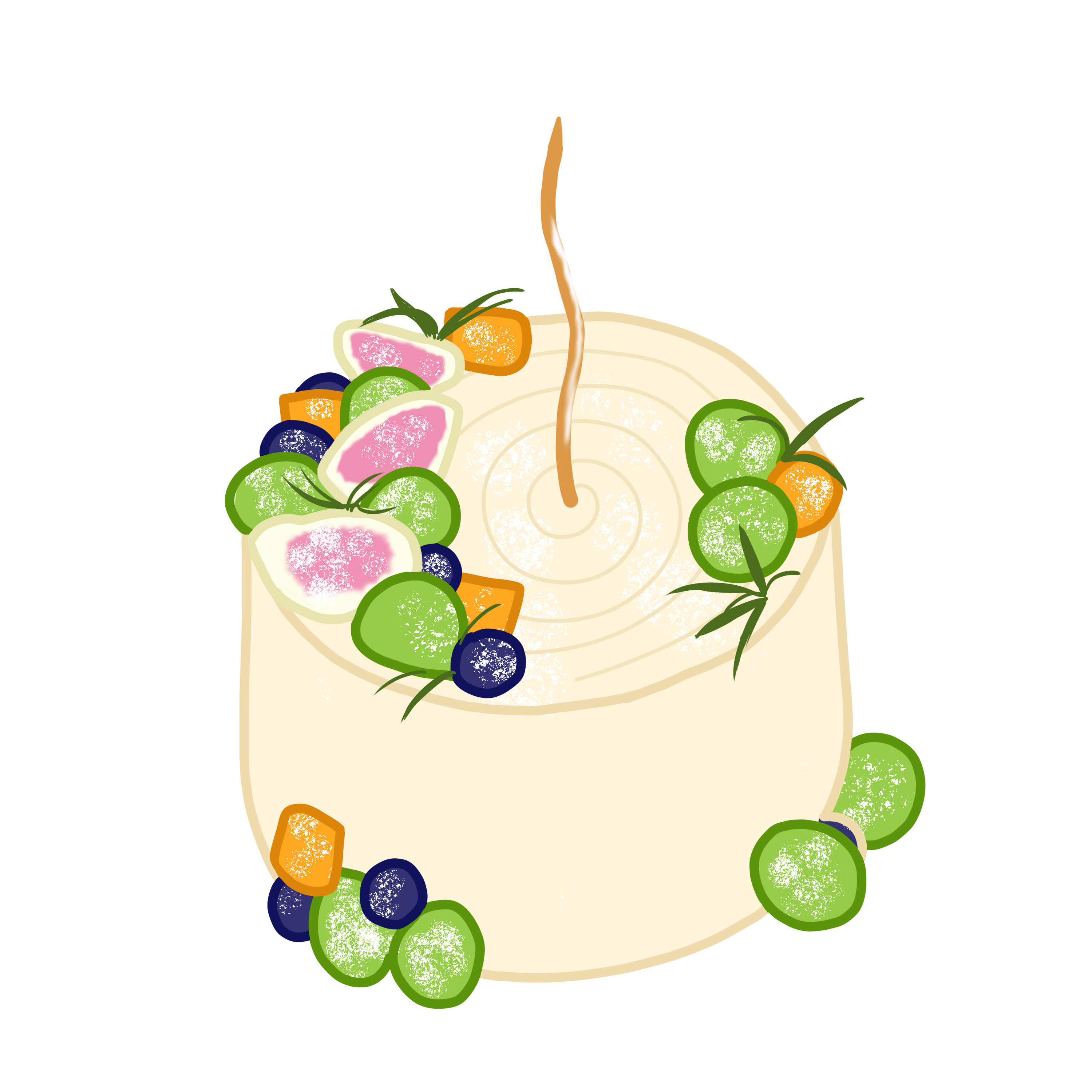 水果蛋糕生日蛋糕装饰元素