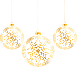 金线圣诞吊灯装饰元素