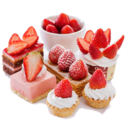 草莓糕点装饰元素