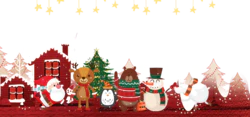 圣诞节雪人麋鹿企鹅圣诞老人熊星星装饰元素